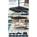 Outdoor Umbrella 3m Base Cantilever Beach Stand Sun Roma