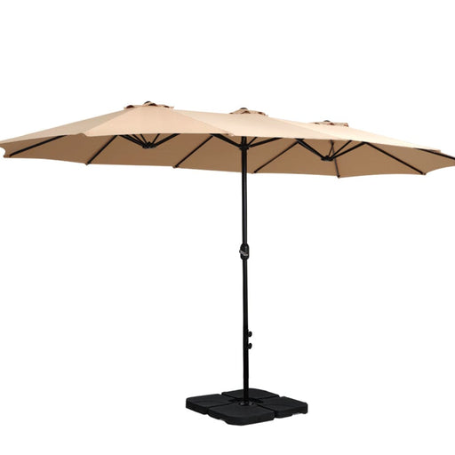 Outdoor Umbrella Beach Twin Base Stand Garden Sun Shade