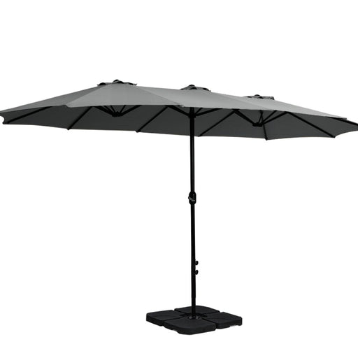 Outdoor Umbrella Beach Twin Base Stand Garden Sun Shade