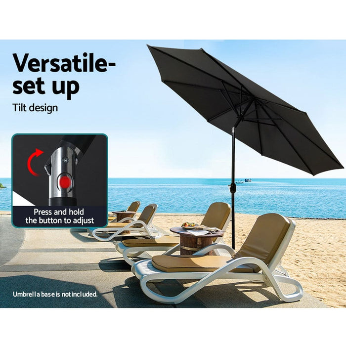 Outdoor Umbrella Umbrellas Beach Garden Tilt Sun Patio Deck