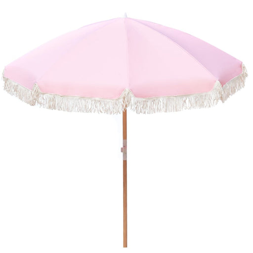 Outdoors Beach Umbrella Portable 2 Metre Fringed Garden Sun