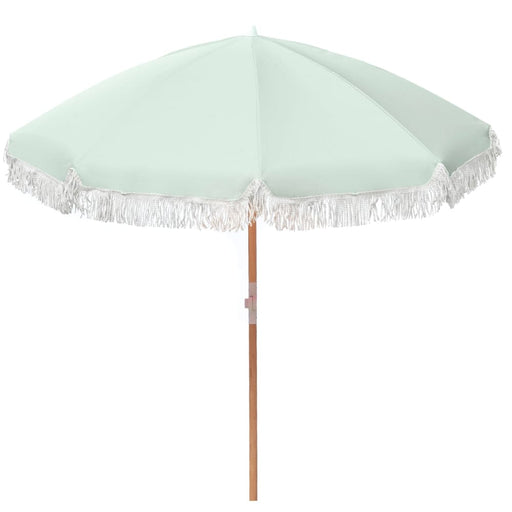 Outdoors Beach Umbrella Portable 2 Metre Fringed Garden Sun