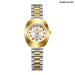 Oval Golden Stainless Steel Quartz Watch Women Men Casual