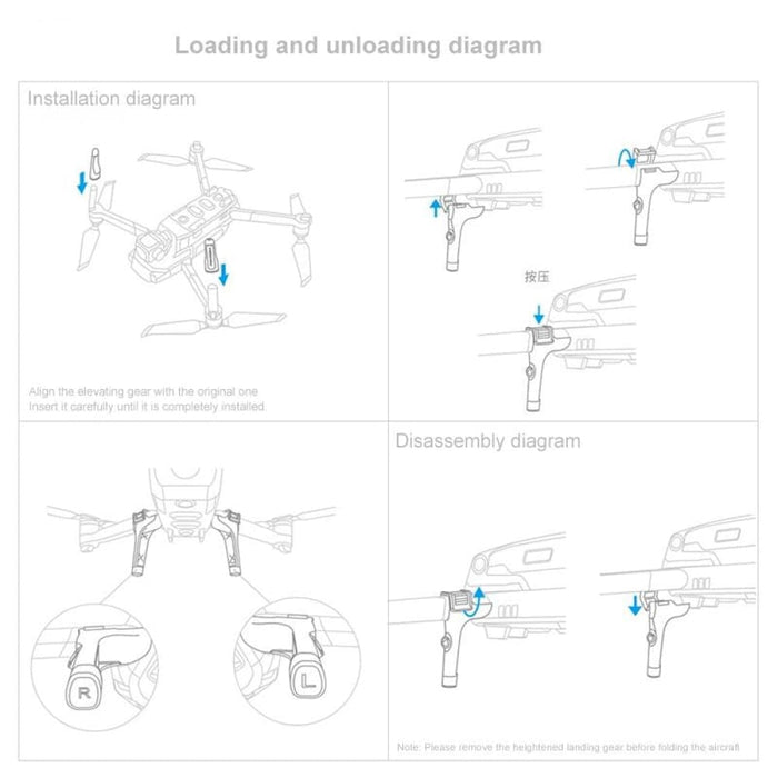 P Ha 037 Shock Absorption Landing High Stand For Dji Mavic 2