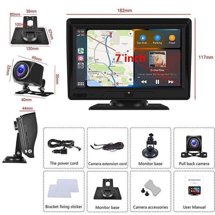 P702d 7 Inch Portable Touch Display Wireless Car Navigator