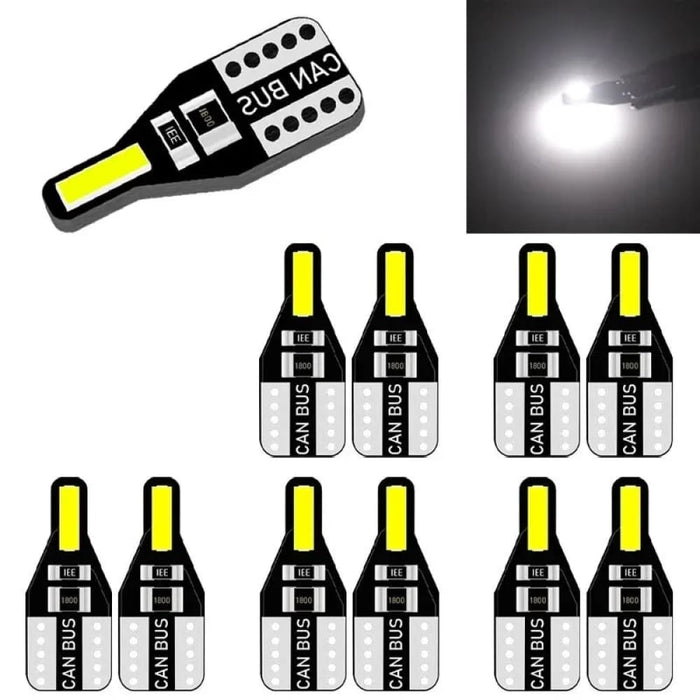 Pack Of 10 T10 Led Canbus Bulb For Car Interior Lights