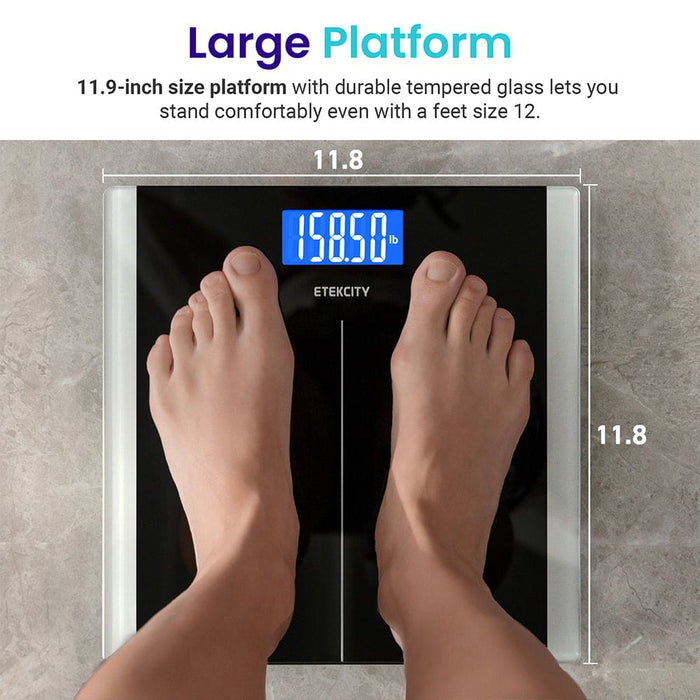 Pack Of 2 Black Digital Bathroom Scale