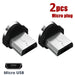 Pack Of 2 Magnetic Charging Adapters For Mobile Phones