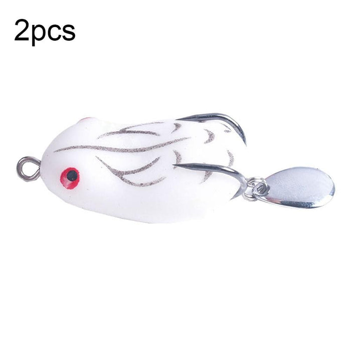 Pack Of 2 Sequin Double Hook Thunder Frog Lure 4.2cm 8g