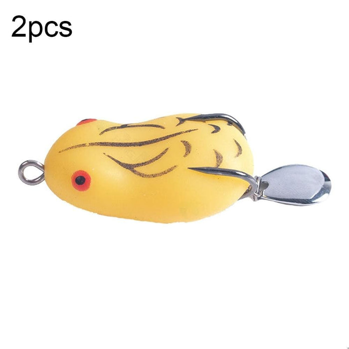 Pack Of 2 Sequin Double Hook Thunder Frog Lure 5cm 14g