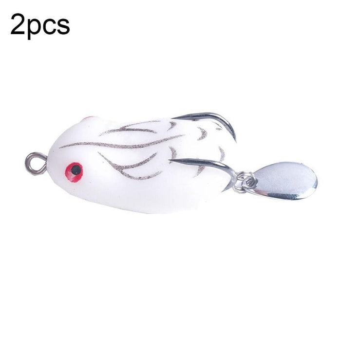 Pack Of 2 Sequin Double Hook Thunder Frog Lure 5cm 14g