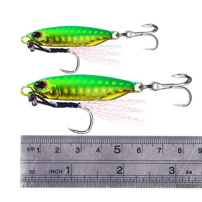 Pack Of 2 Shore Casting Lead Fish Lure 32g Double Hook Long