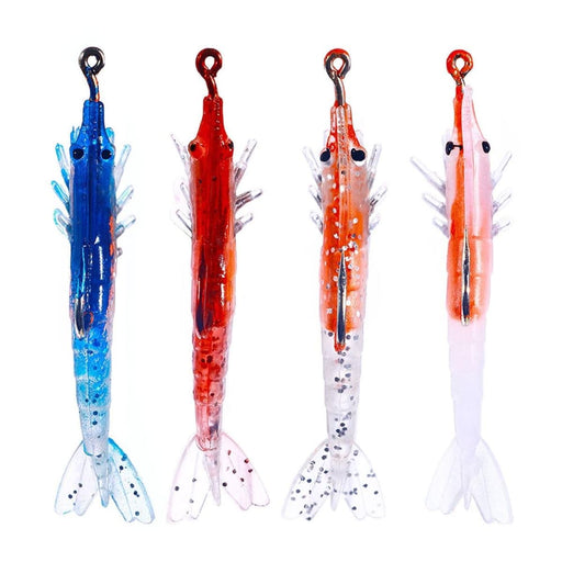 Pack Of 5 6cm 3g Soft Shrimp Lures For Sea Bass