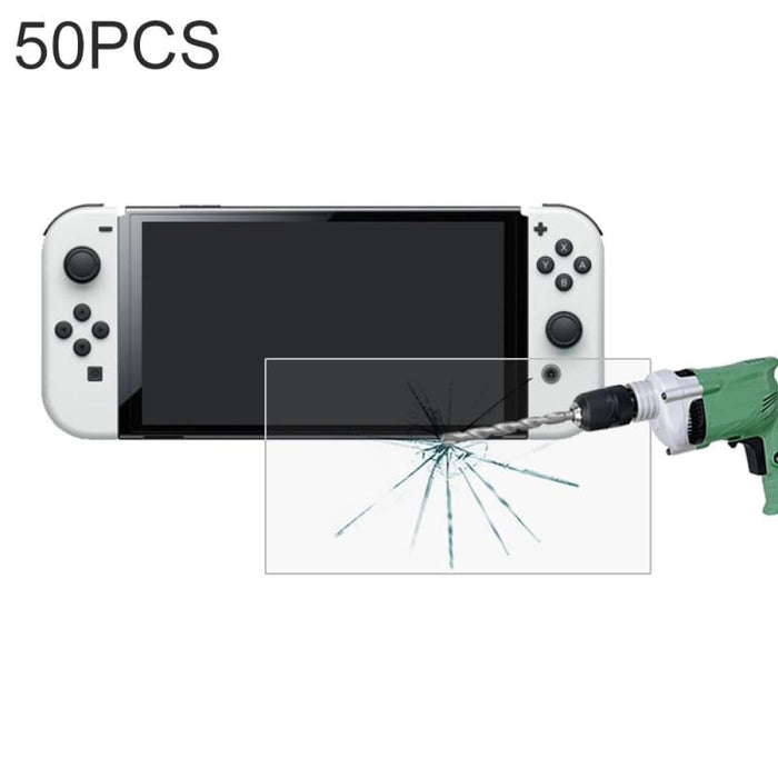 Pack Of 50 Tempered Glass Film For Nintendo Switch Oled