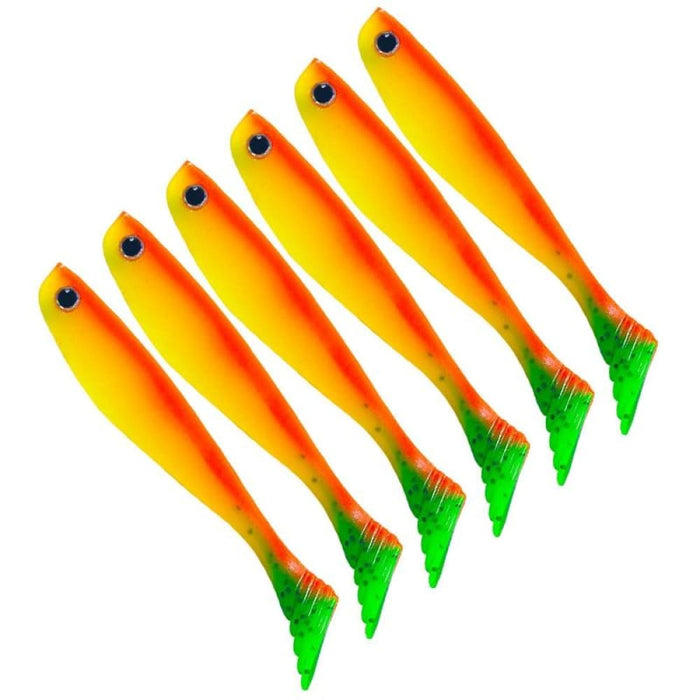 Pack Of 6 Hengjia t Tail Soft Bait For Freshwater Fishing