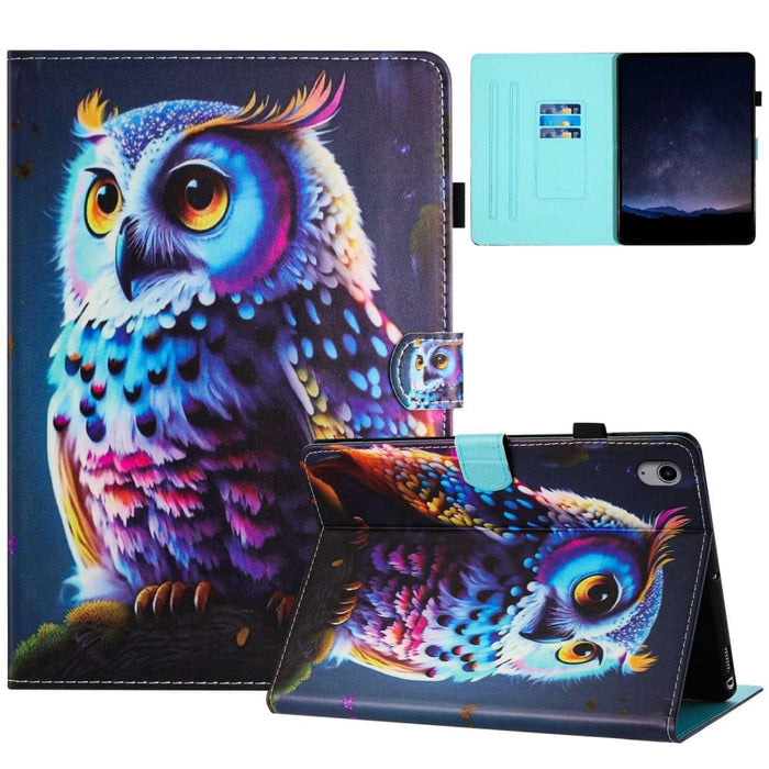 Painted Litchi Leather Sewing Smart Tablet Case For Ipad