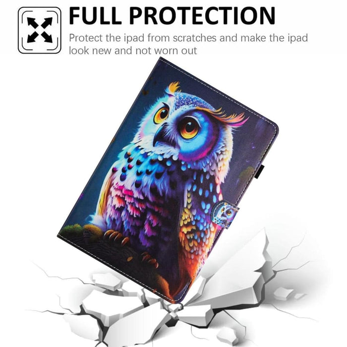 Painted Litchi Leather Sewing Smart Tablet Case For Ipad