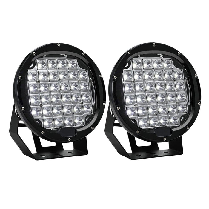 Pair Led Driving Lights 9 Inch Flood Spot Car Truck Suv 12v