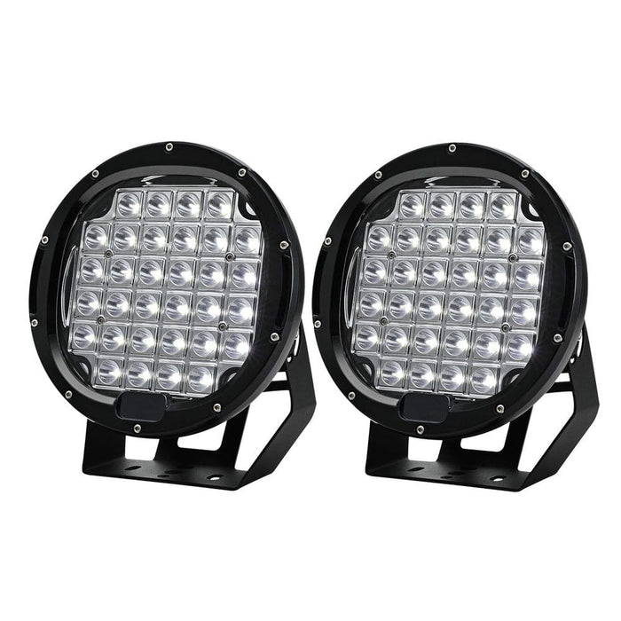 Pair Led Driving Lights 9 Inch Flood Spot Car Truck Suv 12v