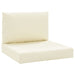 Pallet Cushions 2 Pcs Cream White Oxford Fabric Tloipl