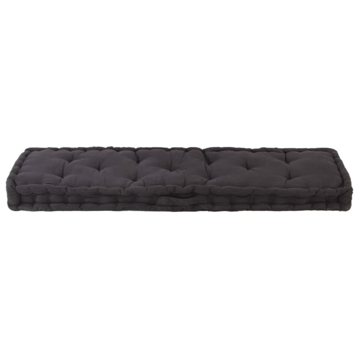 Pallet Floor Cushion Cotton 120x40x7 Cm Black Anlit