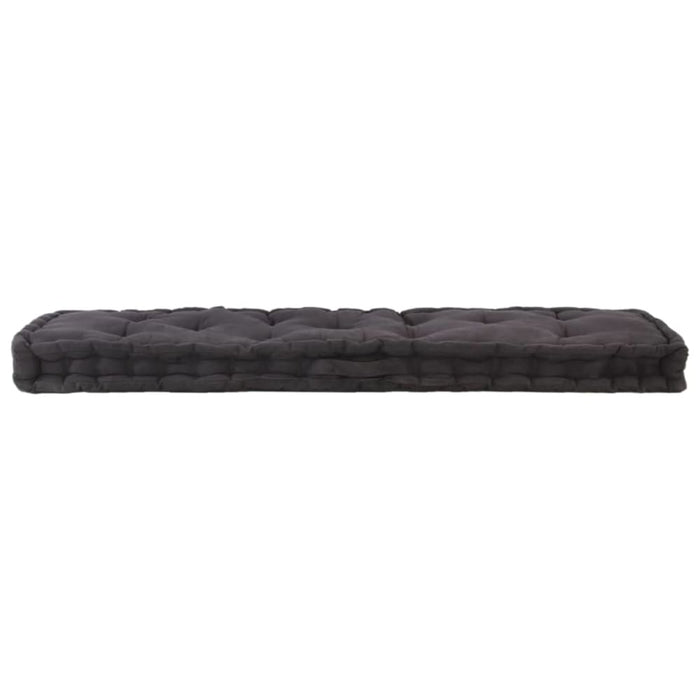 Pallet Floor Cushion Cotton 120x40x7 Cm Black Anlit