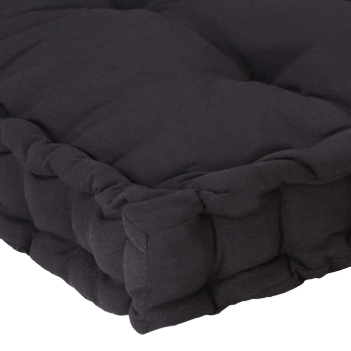 Pallet Floor Cushion Cotton 120x40x7 Cm Black Anlit