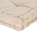 Pallet Floor Cushion Cotton 120x80x10 Cm Beige Anlnb