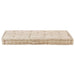 Pallet Floor Cushion Cotton 120x80x10 Cm Beige Anlnb