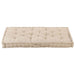 Pallet Floor Cushion Cotton 120x80x10 Cm Beige Anlnb