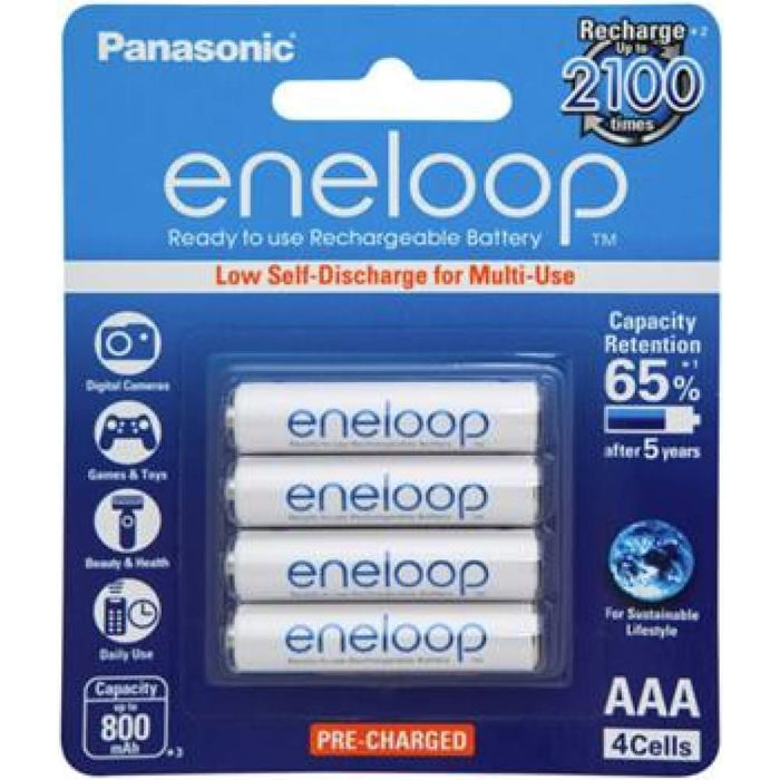 Panasonic Eneloop Aaa 800mah Rechargeable Batteries 4 Pack