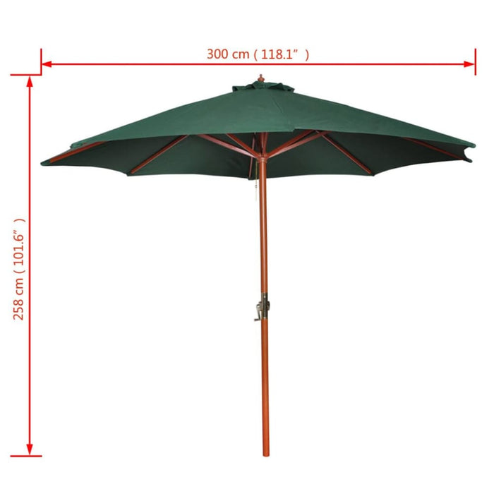 Parasol Green 258 Cm Abatl