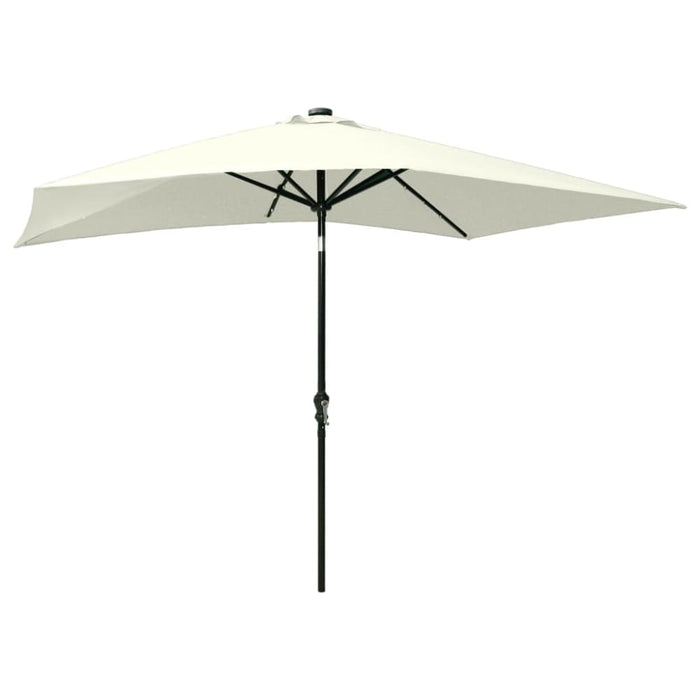 Parasol With Leds And Steel Pole Sand 2x3 m Totini