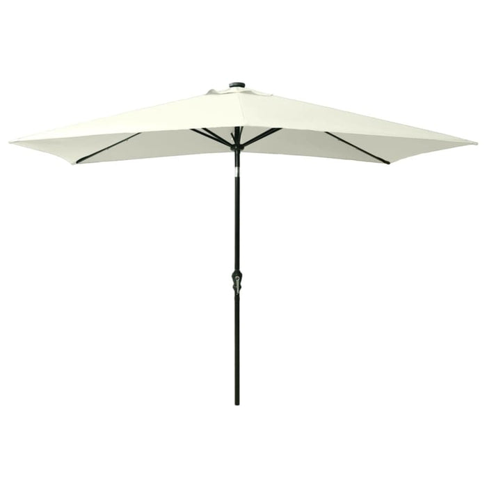 Parasol With Leds And Steel Pole Sand 2x3 m Totini