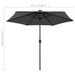 Parasol With Led Lights And Aluminium Pole 270 Cm Anthracite