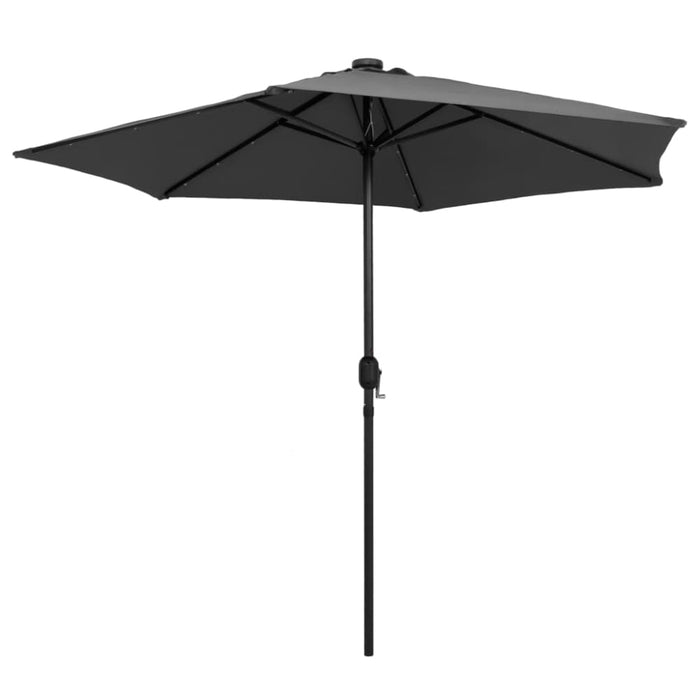 Parasol With Led Lights And Aluminium Pole 270 Cm Anthracite