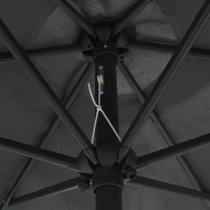 Parasol With Led Lights And Aluminium Pole 270 Cm Anthracite