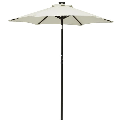 Parasol With Led Lights Sand 200x211 Cm Aluminium Totppi