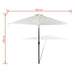 Parasol Sand White 3m Steel Pole Abiib