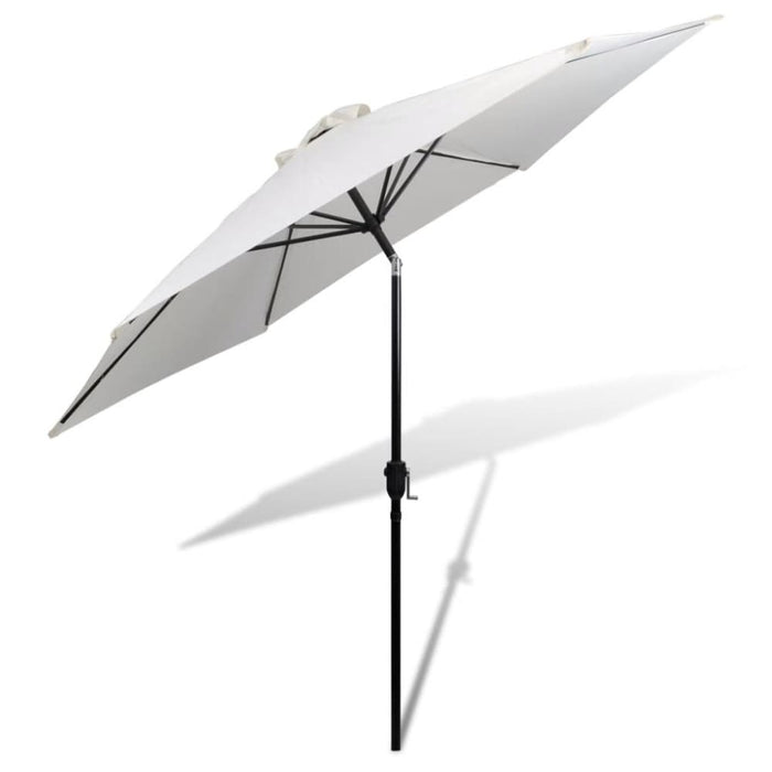 Parasol Sand White 3m Steel Pole Abiib