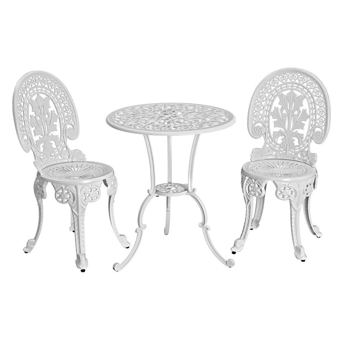 3pc Patio Furniture Outdoor Bistro Set Dining Chairs