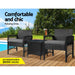 Patio Furniture Outdoor Bistro Set Dining Chairs Setting 3