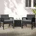 Patio Furniture Outdoor Bistro Set Dining Chairs Setting 3