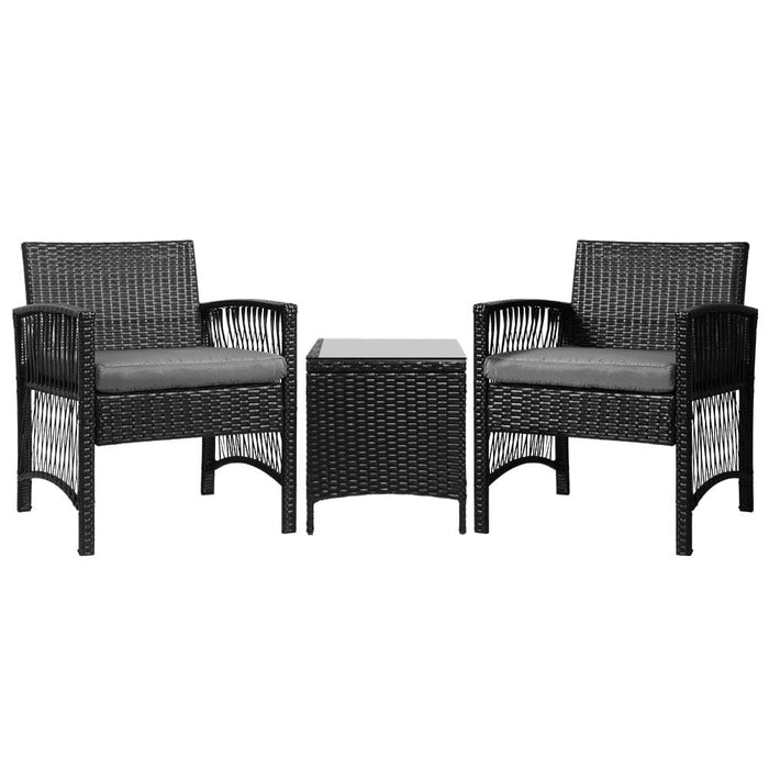 Patio Furniture Outdoor Bistro Set Dining Chairs Setting 3