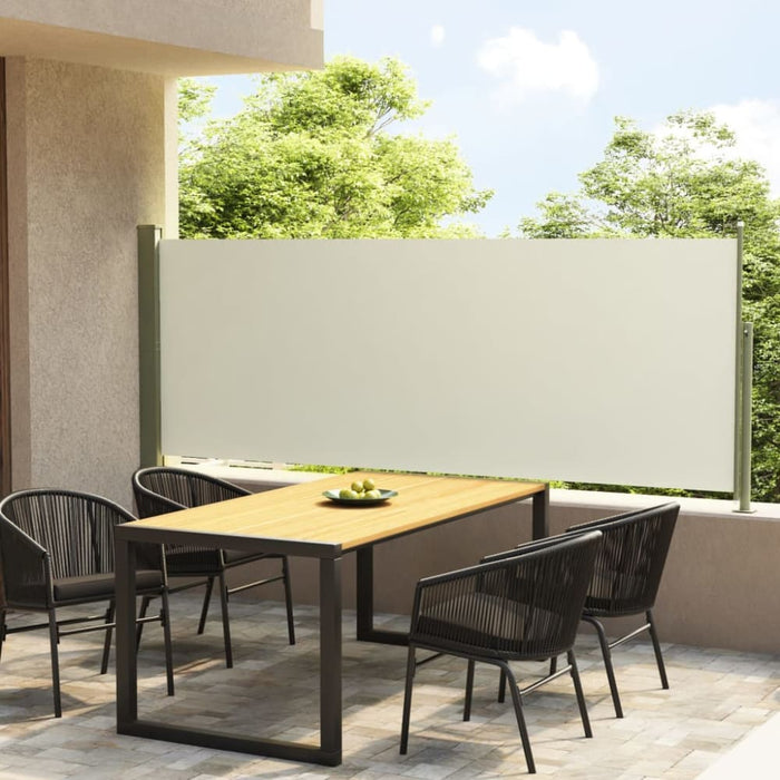 Patio Retractable Side Awning 117x300 Cm Cream Toinxi