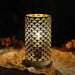 Fan Pattern Hollow Warm Light Table Lamps For Wedding Home