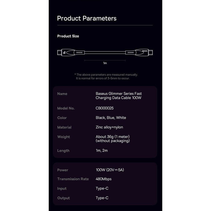 Pd100w Fast Charging Type-c To Data Cable For Xiaomi Phones