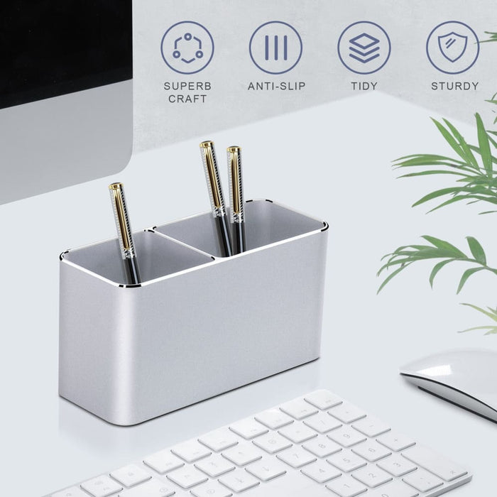 Pencil And Pen Holder Aluminum Metal For Desk Organizer