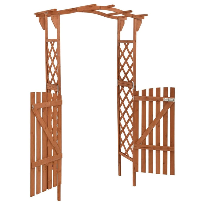 Pergola With Gate 116x40x204 Cm Solid Firwood Toltnk