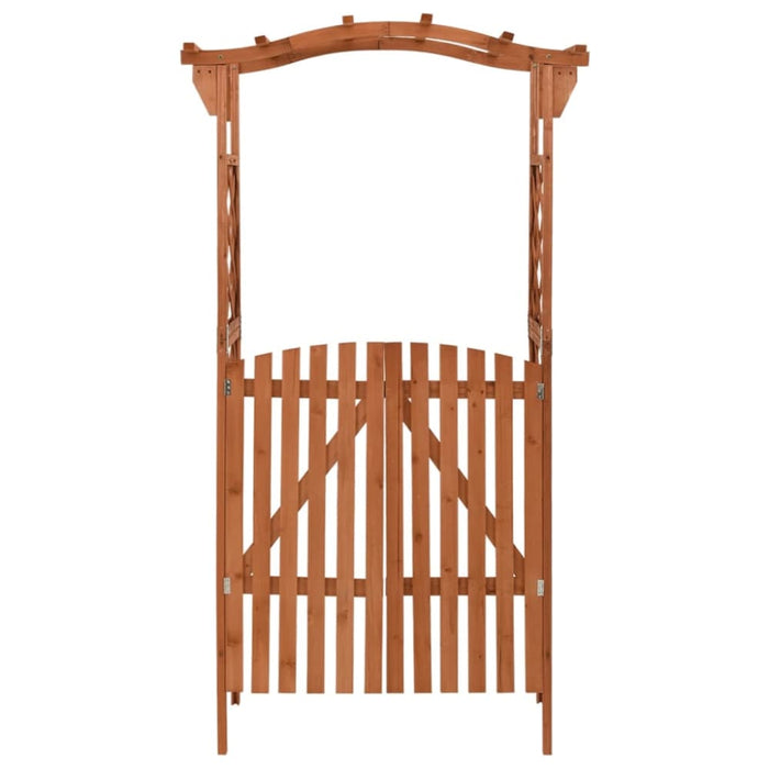 Pergola With Gate 116x40x204 Cm Solid Firwood Toltnk